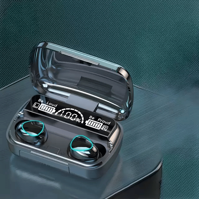     			M10 Wireless Earbuds | TWS 5.1 | Emergency PowerBank & Torch | Digital Display Touch Bluetooth Headphones | Mini Compact Portable | Sports Waterproof Stereo In-Ear Earphones