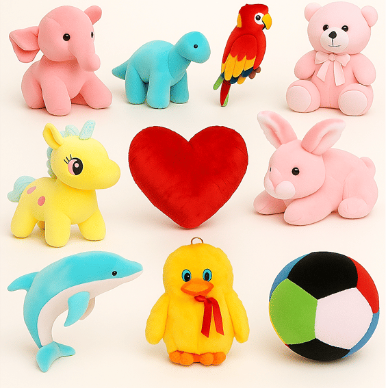     			Macros Super Soft 10 Complete Pack Stuffed/soft toy Combo of Teddy Bear for kids / Gift - 25 cm