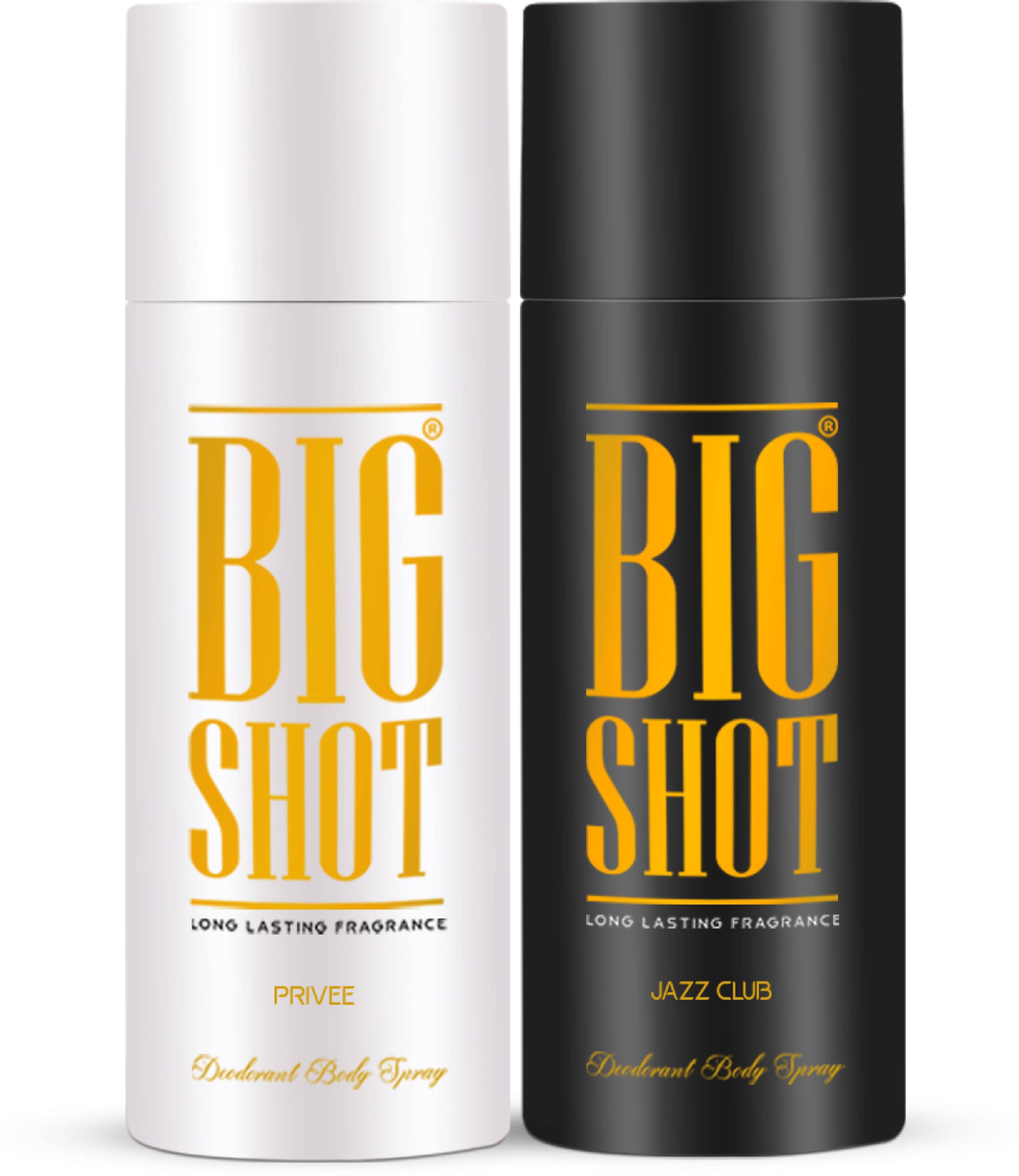 OSCAR Big Shot Jazz Club & Privee Deodorant Body Spray Combo (150ml Each) - For Men (300 ml, Pack of 2) OSCAR Big Shot Jazz Club & Privee Deodorant Body Spray Combo (150ml Each) - For Men (300 ml, Pack of 2)