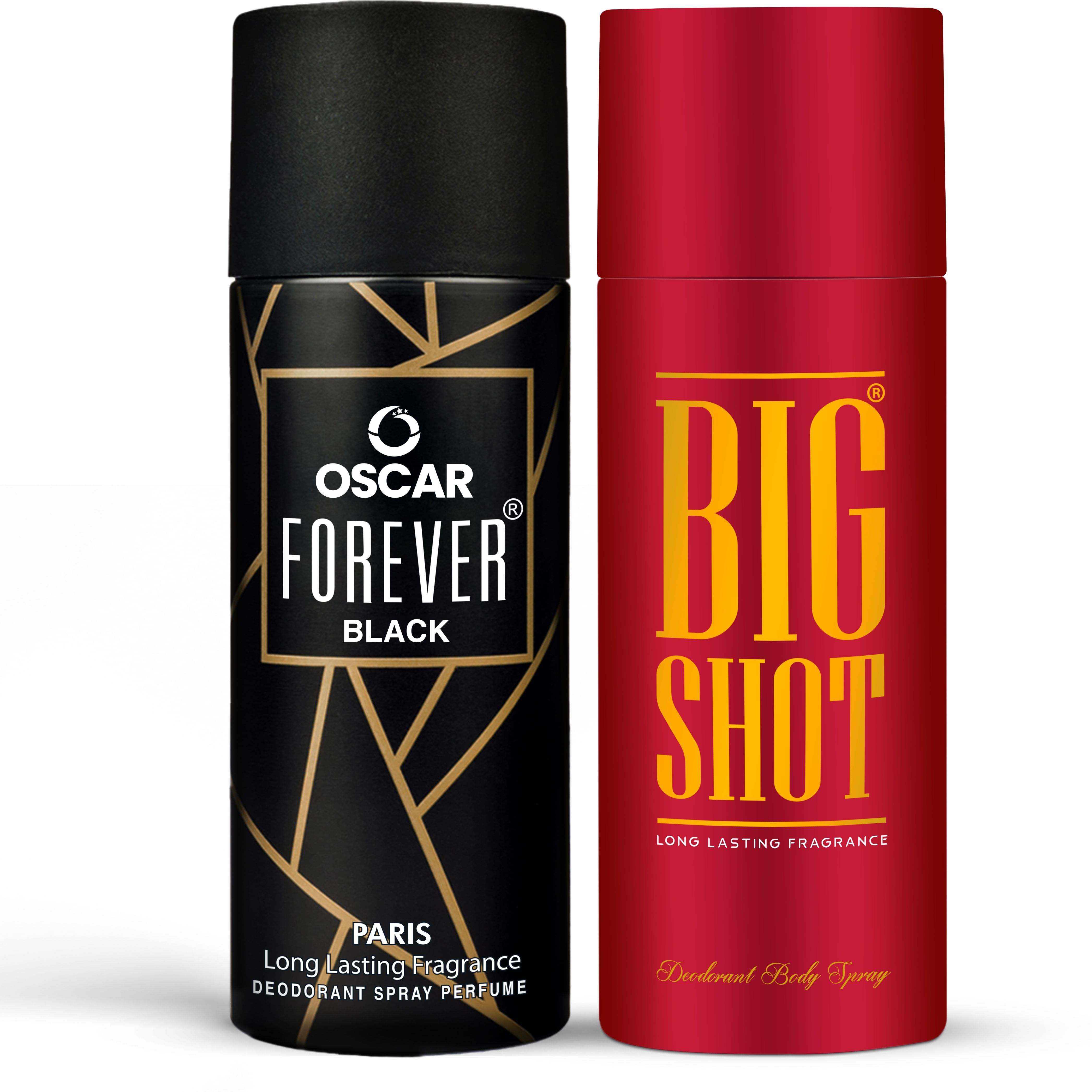     			OSCAR Forever Black and Big Shot Red Deodorant Body Spray (150ml Each) - For Men & Women (300 ml, Pack of 2)