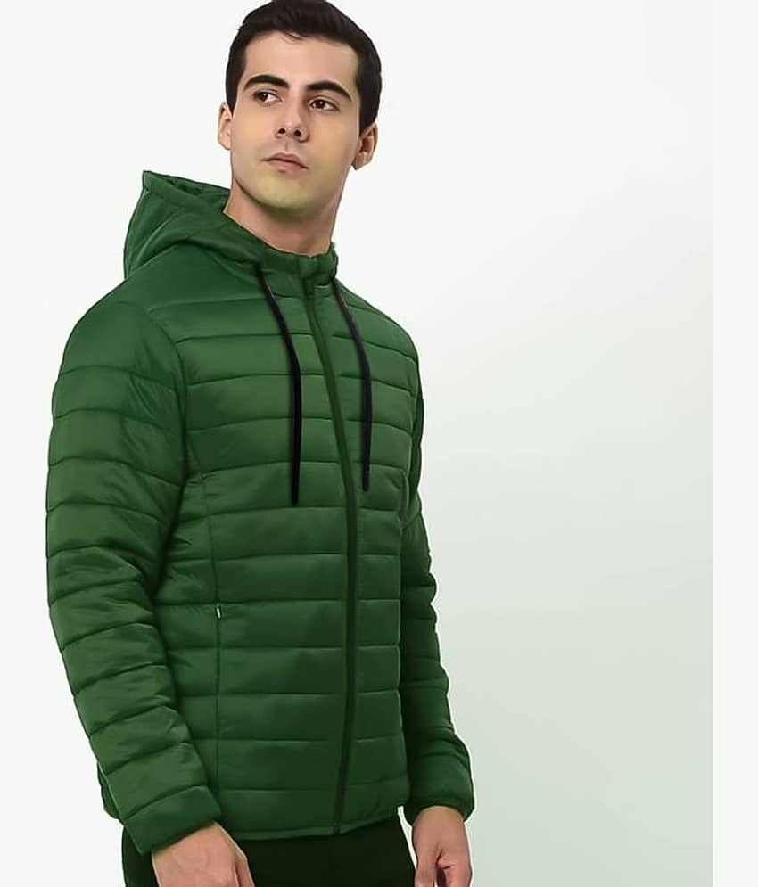 Shopeleven Polyester Men's Puffer Jacket - Green ( Pack of 1 ) - Jackets & Coats | Buy online on ZillyBuy