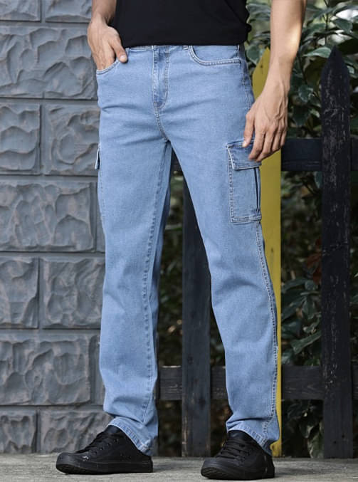     			Star4well Straight Clean Look Men's Jeans - Light Blue ( Pack of 1 )