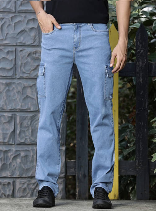     			Star4well Straight Clean Look Men's Jeans - Light Blue ( Pack of 1 )