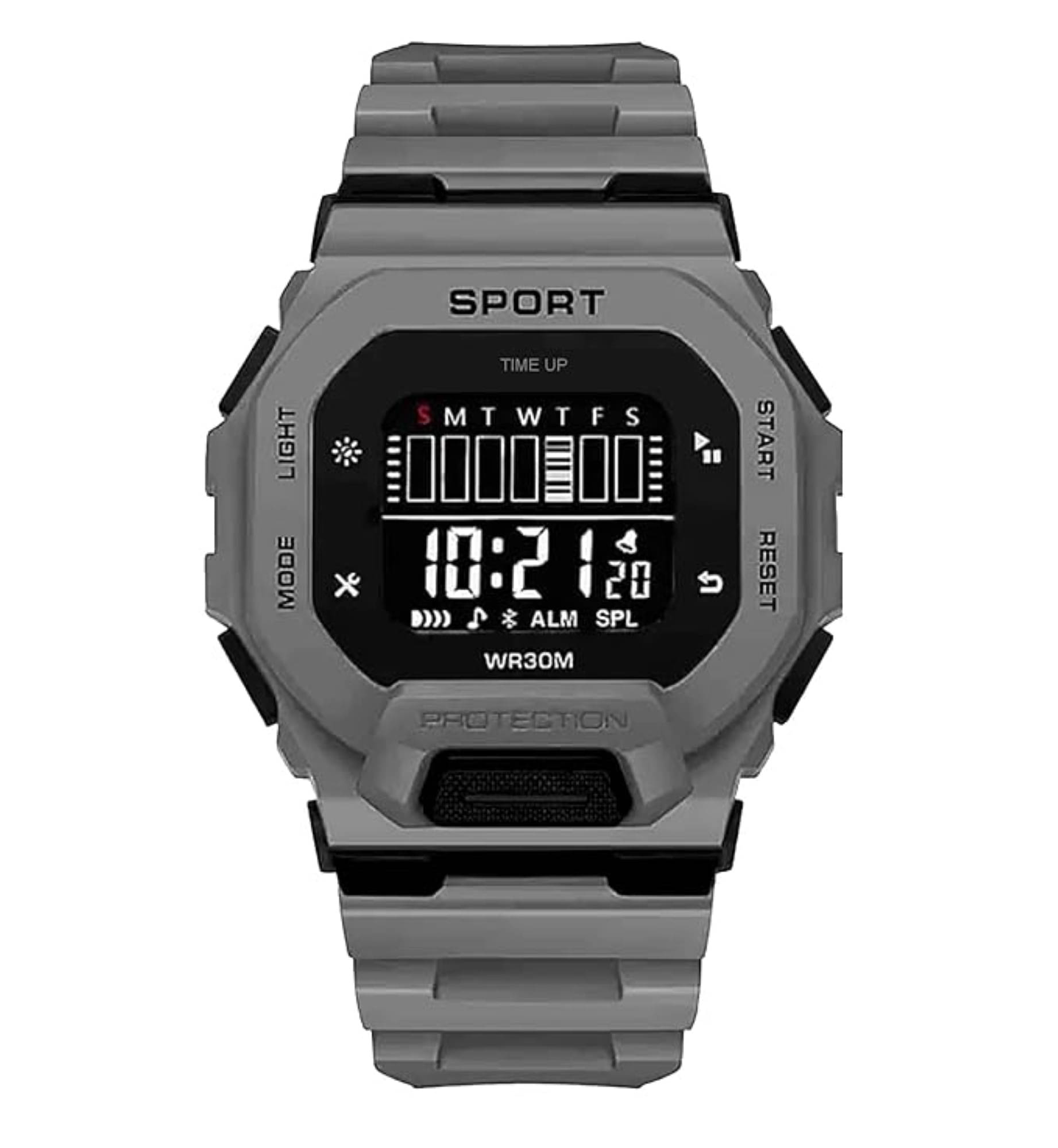     			Svats Dark Grey Silicon Digital Men's Watch