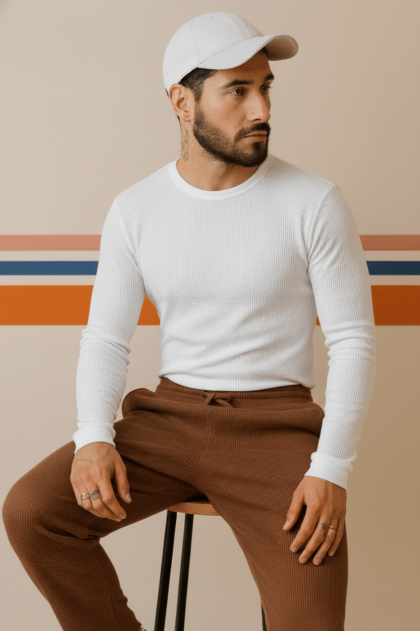     			Try This Men Cotton Blend Regular Fit Colorblock T-Shirt ( White )