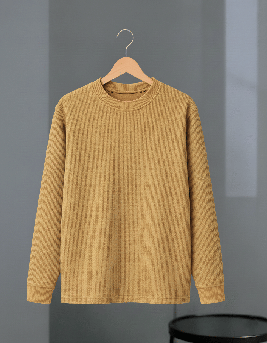     			Try This Men Cotton Blend Regular Fit Solid T-Shirt ( Brown )