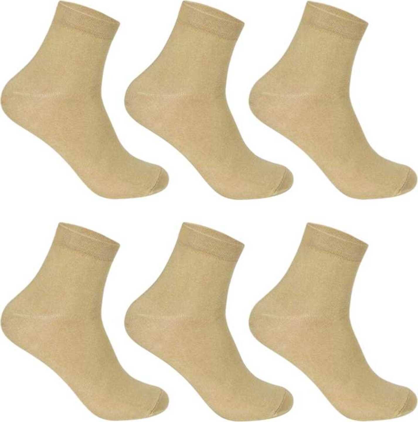     			Akeeta Pack of 6 Men's Cotton Ankle Length Socks ( Khaki )