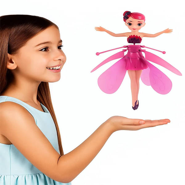     			Blimzo  Flying Fairy Doll | Hand Sensor Rechargeable Toy with 3D Light | Pack 1  (Multicolor)