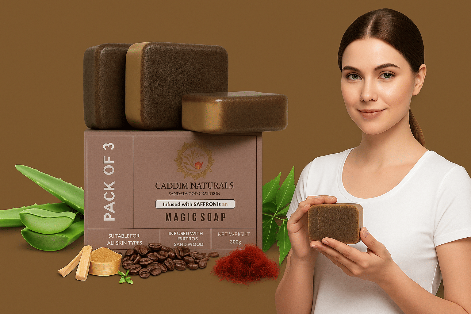     			CADDIM Skin Whitening GHARSOAPS Soap for All Skin Type ( Pack of 3 )