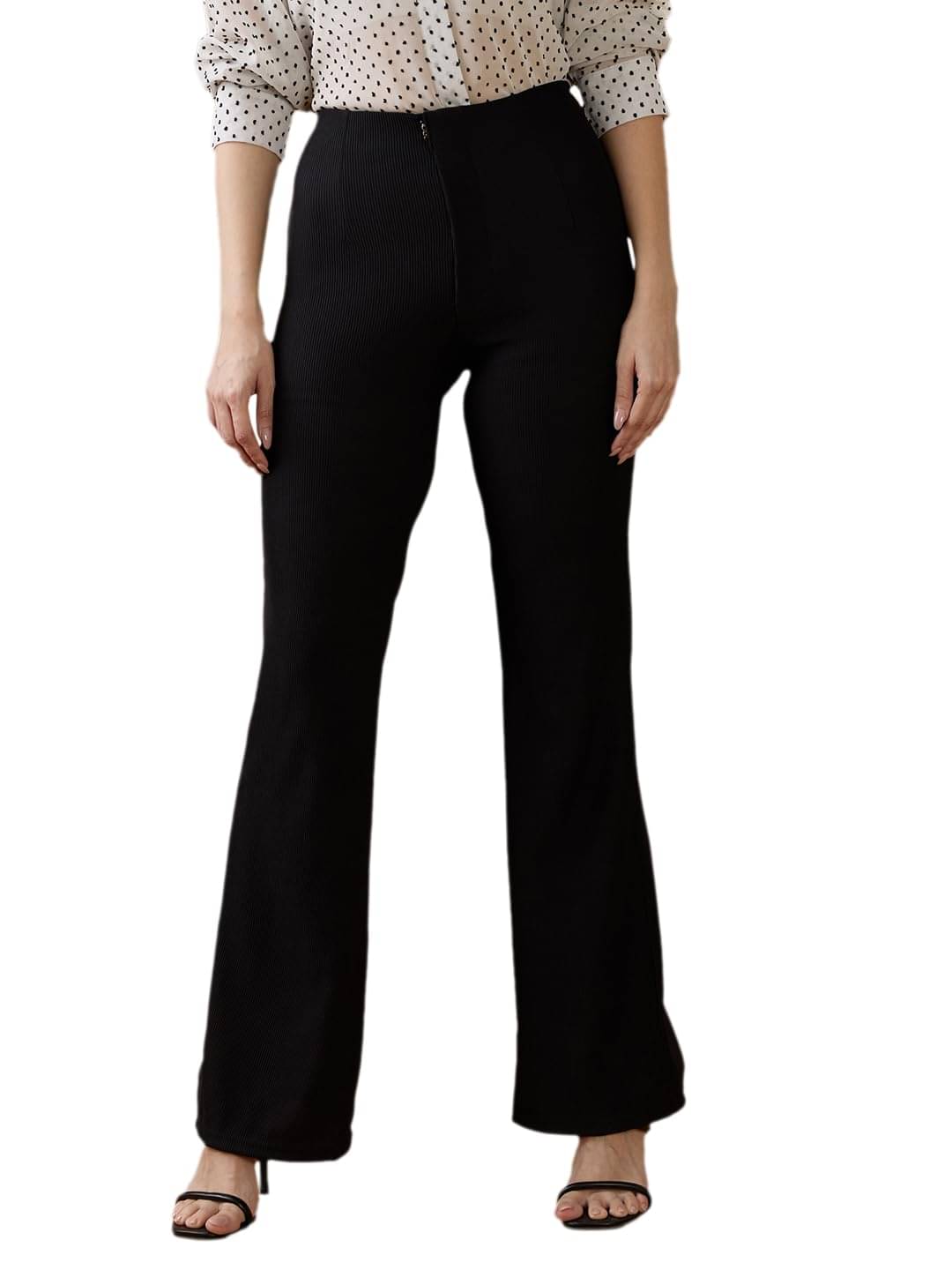     			Globus Women Polyester Casual Trousers ( Black )