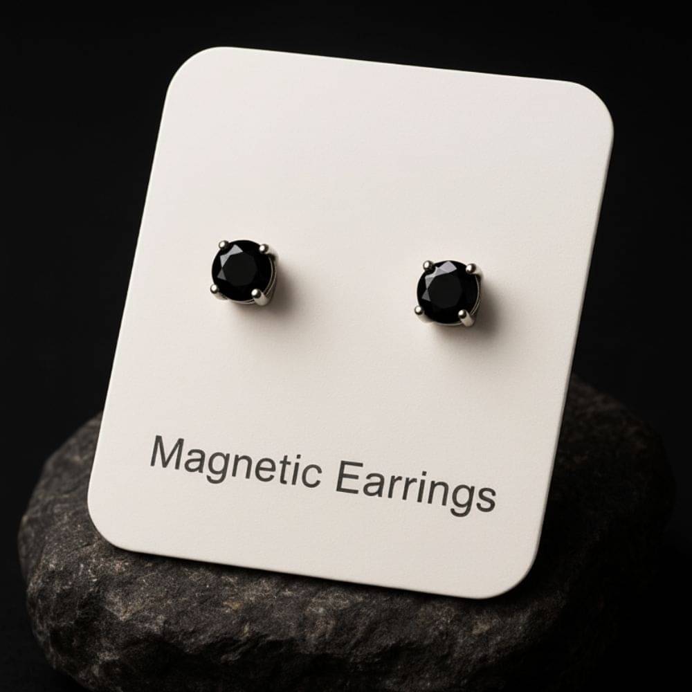 Style Wind Small Size Stylish Pink, Green, Black and Red Crystal Magnetic Stud Earrings for Men & Women – Non-Pierced, Stainless Steel Design Style Wind Small Size Stylish Pink, Green, Black and Red Crystal Magnetic Stud Earrings for Men & Women – Non-Pierced, Stainless Steel Design