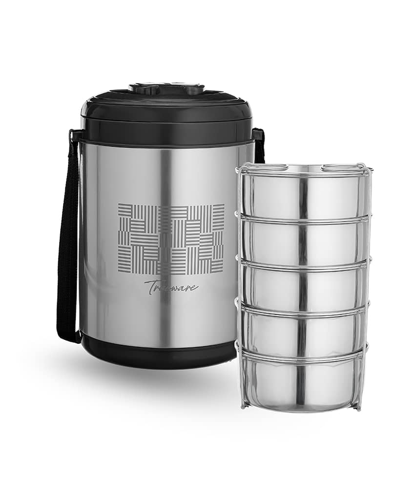 Trueware Legend 5 Stainless Steel Insulated Lunch Box 5 - Container ( Pack of 1 )