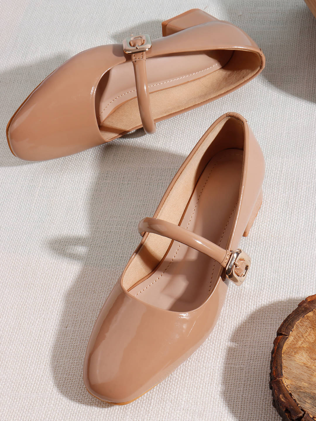     			Try me Beige Women's Sandal Heels