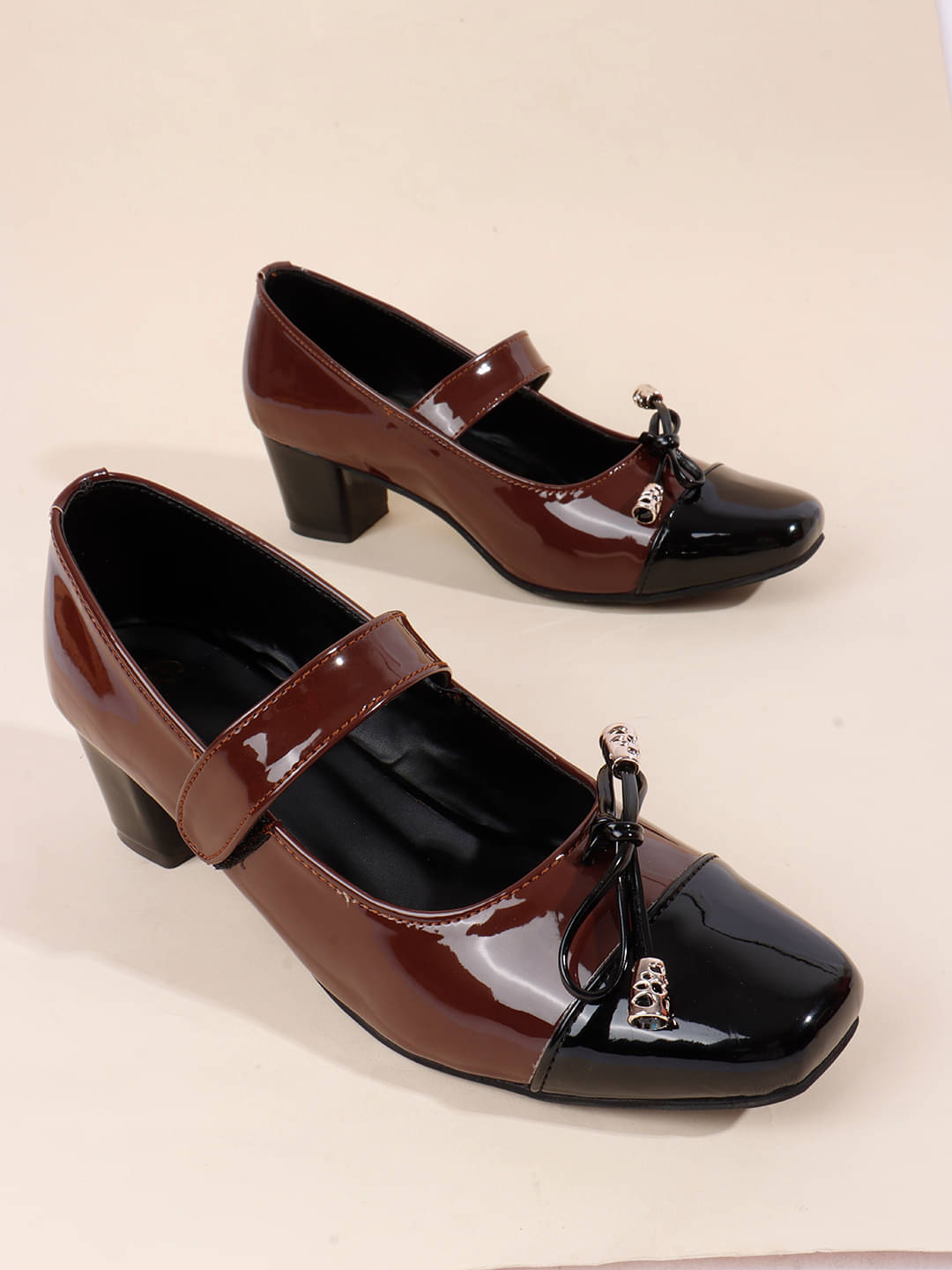     			Try me Brown Women's Sandal Heels