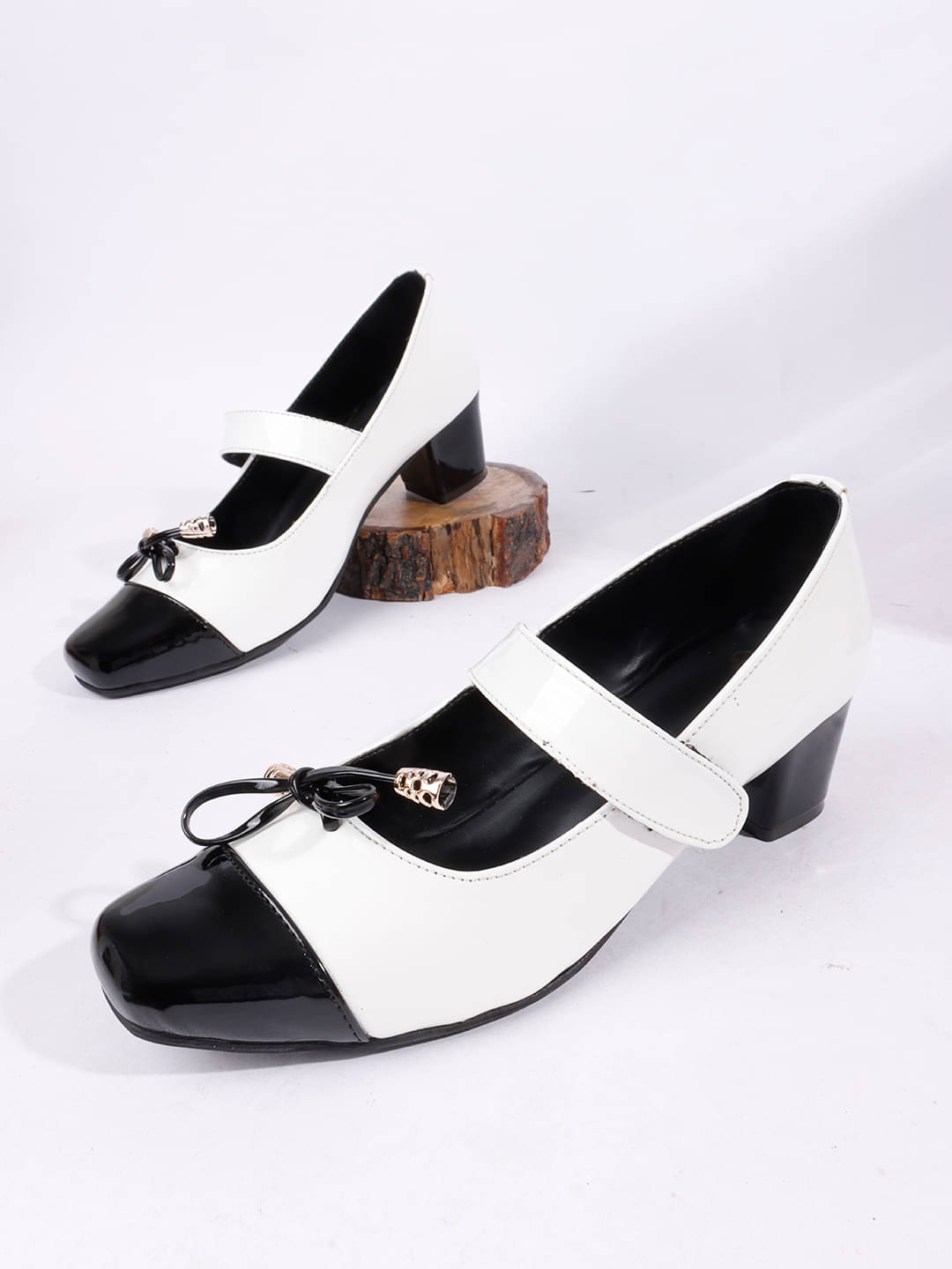     			Try me White Women's Sandal Heels