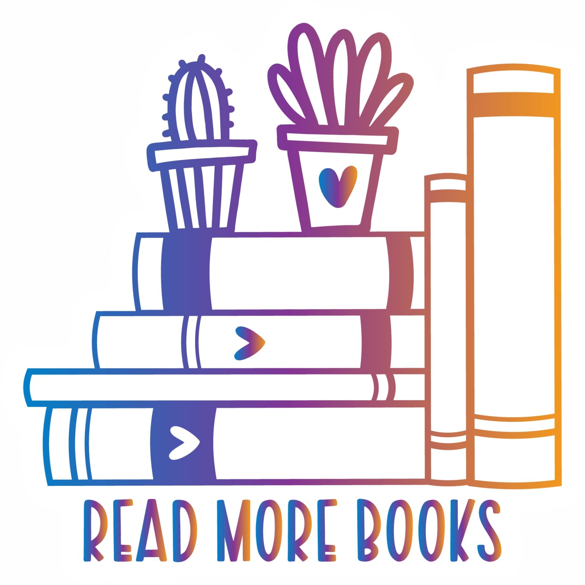     			Vibrant "Read More Books" Vinyl Wall Sticker (12x12 Inch)