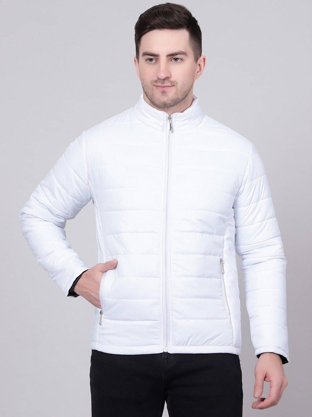     			kotty Nylon Men's Casual Jacket - White ( Pack of 1 )