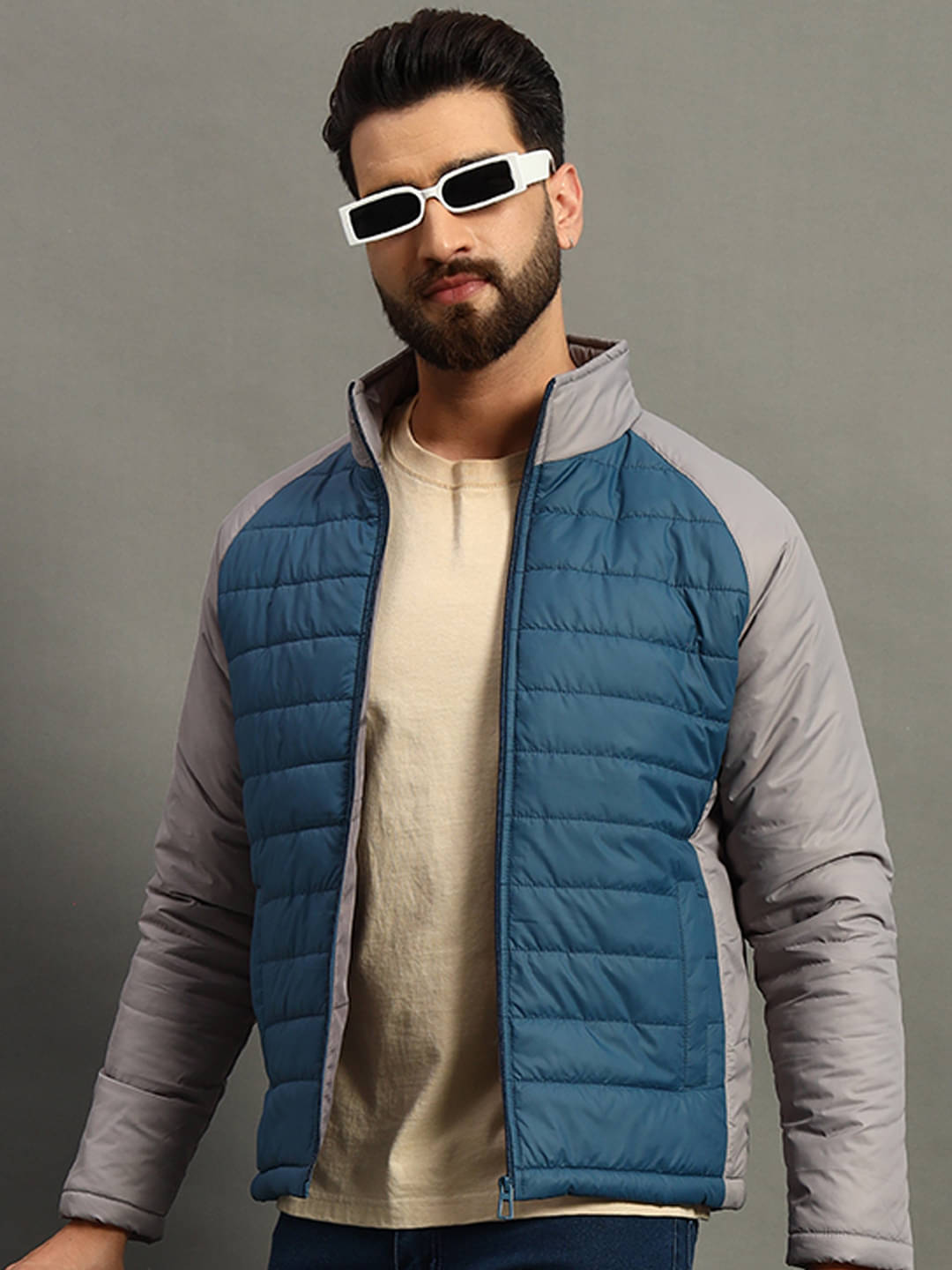 renuovo Polyester Men's Quilted & Bomber Jacket - Blue ( Pack of 1 ) renuovo Polyester Men's Quilted & Bomber Jacket - Blue ( Pack of 1 )