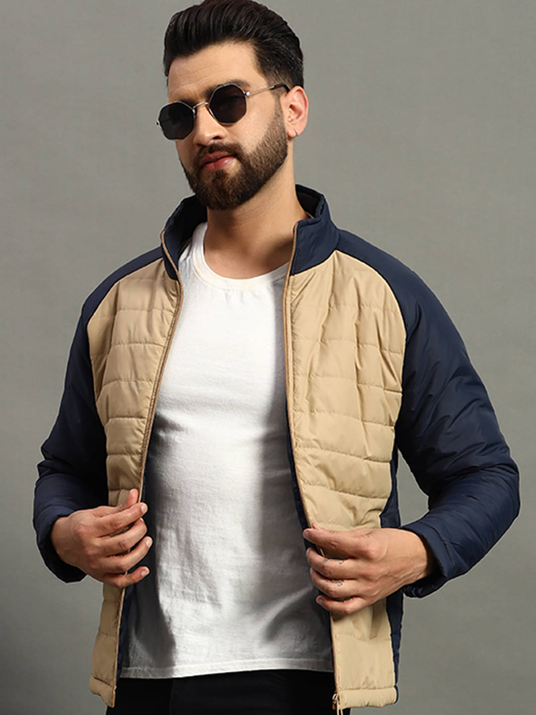 renuovo Polyester Men's Quilted & Bomber Jacket - Beige ( Pack of 1 ) renuovo Polyester Men's Quilted & Bomber Jacket - Beige ( Pack of 1 )