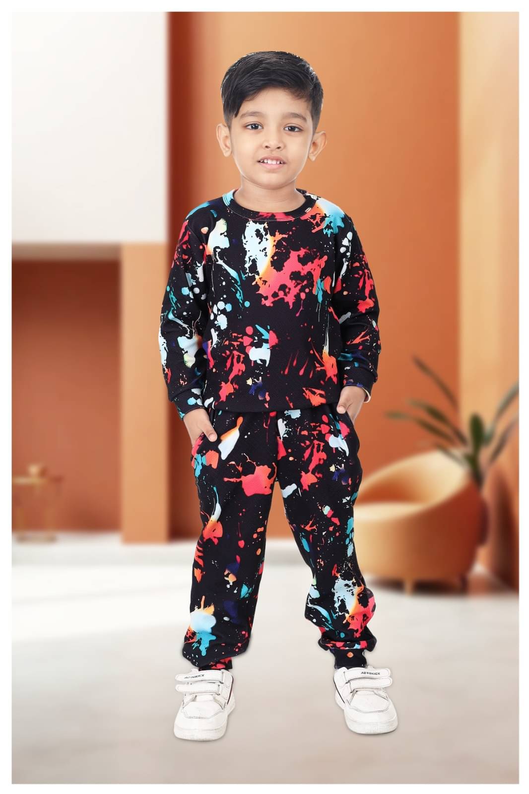     			s muktar garments Pack of 1 Baby Boys Cotton Blend T-Shirt & Pants Set ( Multicolor )