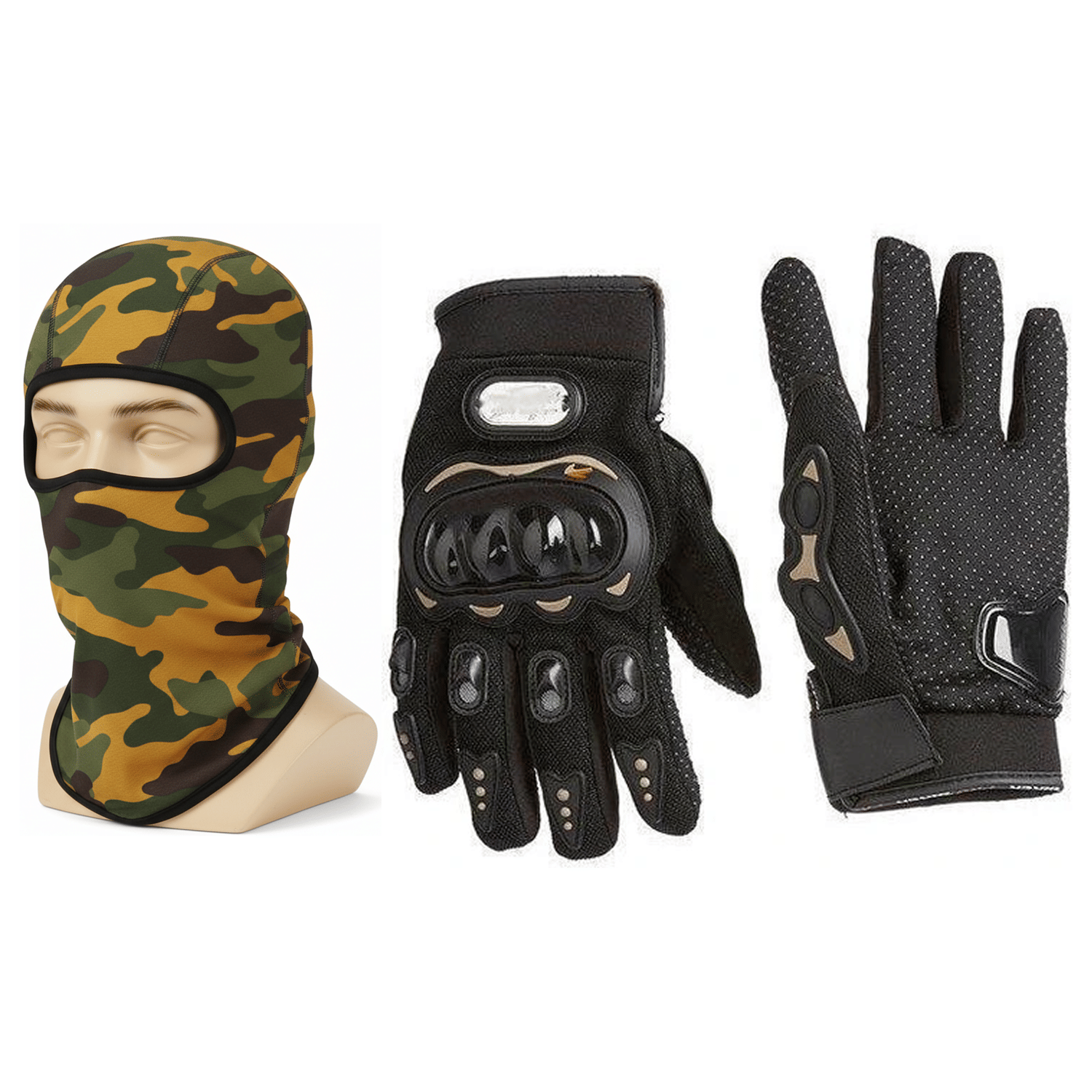Aksmit Half-Outdoor-GLV Half Finger Motorcycle Riding Gloves with Multi-Functional Balaclava Full Face Mask for Men & Women – UV Protection, Dustproof, and All-Season Outdoor Sports Gear Aksmit Half-Outdoor-GLV Half Finger Motorcycle Riding Gloves with Multi-Functional Balaclava Full Face Mask for Men & Women – UV Protection, Dustproof, and All-Season Outdoor Sports Gear