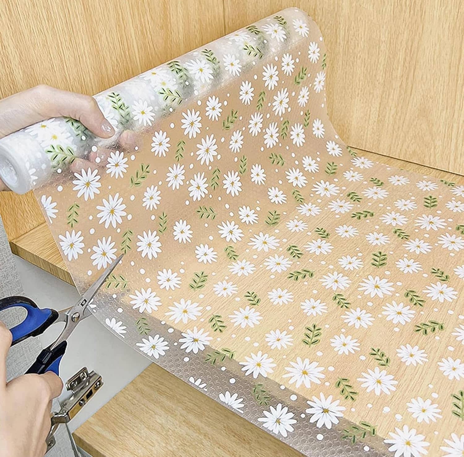 Anti-Slip Kitchen Cabinet Drawer Shelf Mat Liner Sheets (45 cm x 2 M Roll) Waterproof Strong Table Mat EVA for Bathroom, Fridge Mat Textured Multipurpose (Avocado Print)Vinyl Acetate