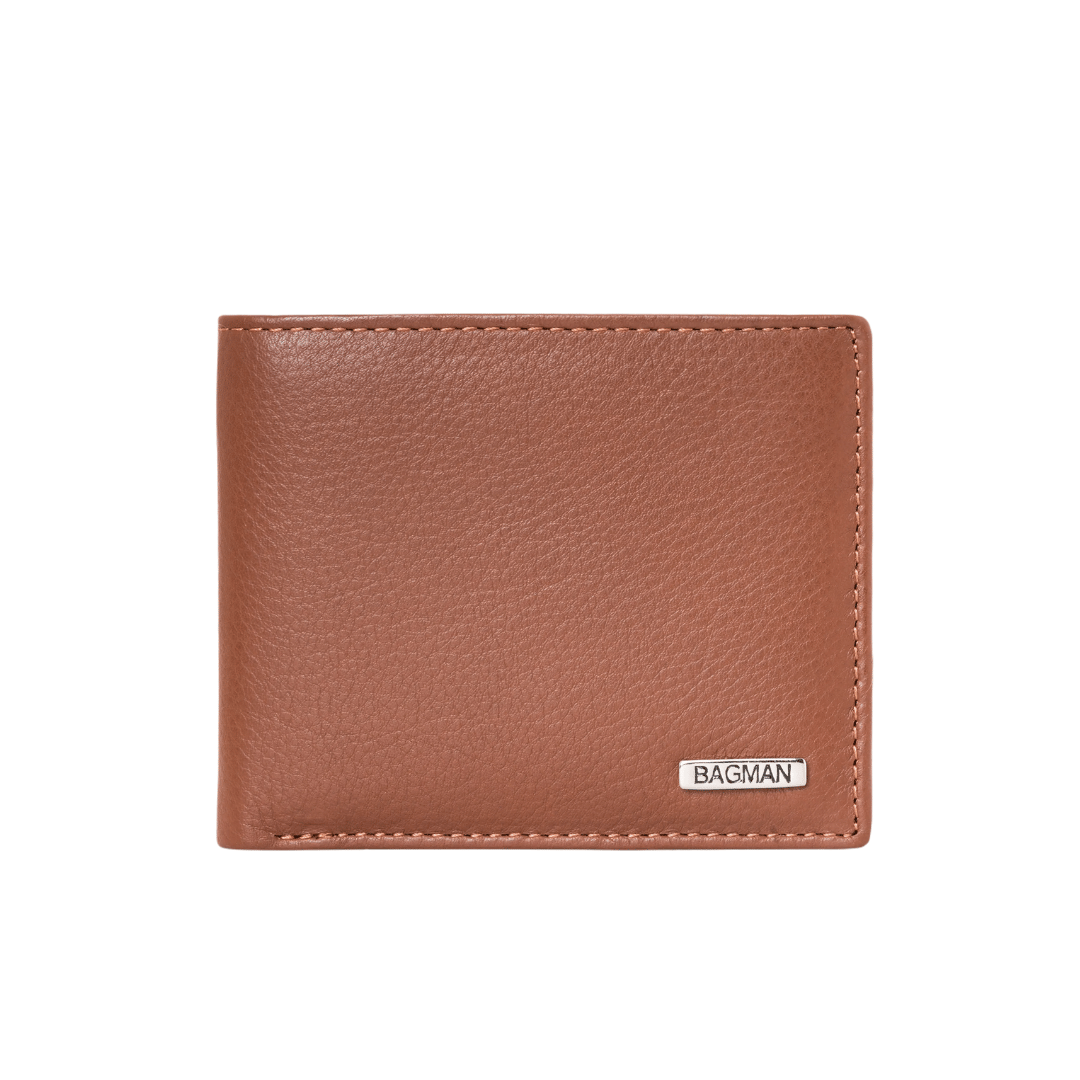     			BAGMAN Leather Solid Men's Two Fold Wallet,RFID Wallet With 4 Slots For Card ( Tan , Pack of 1 )