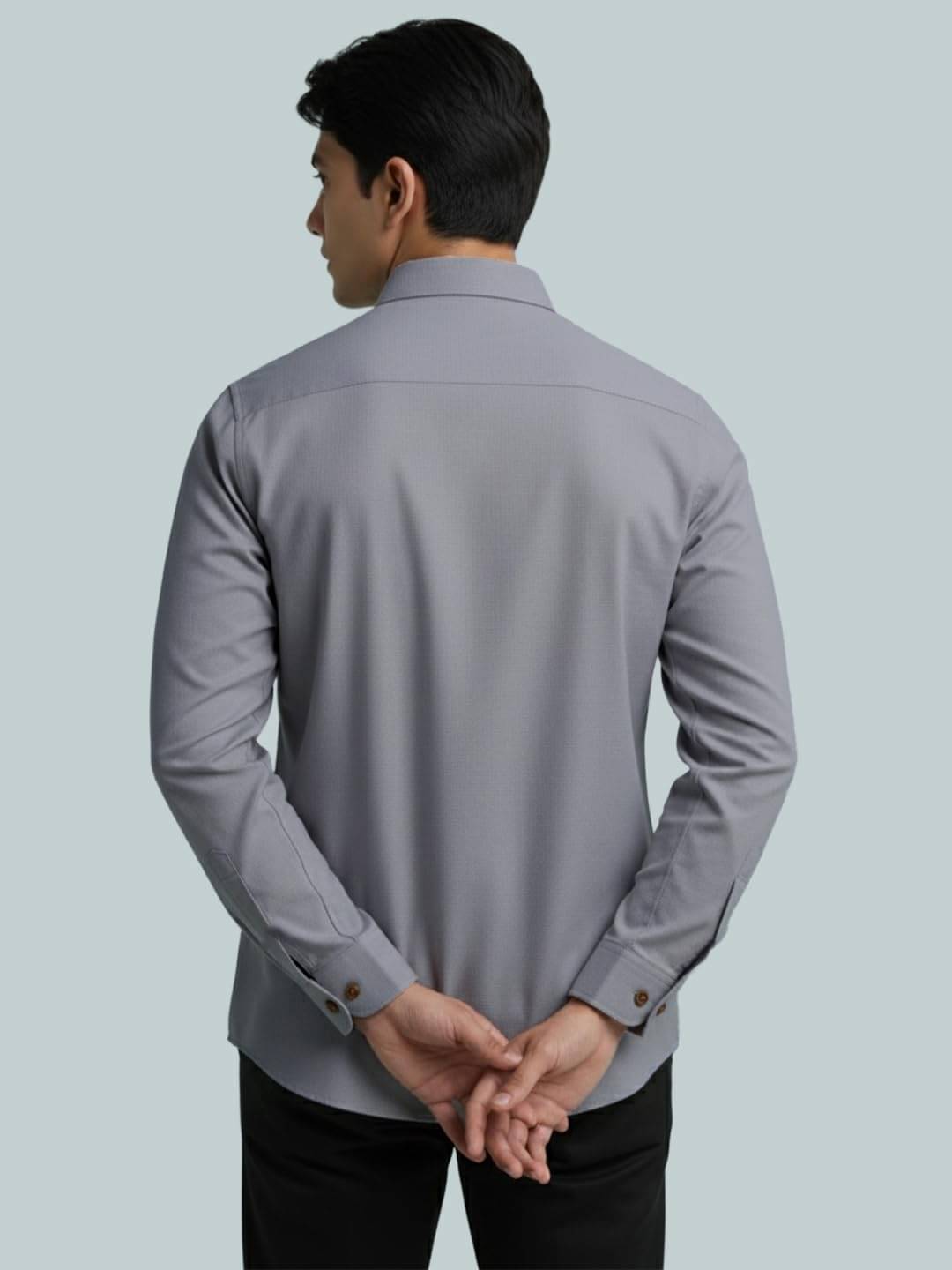 BHUVIKOO Grey Cotton Blend Men's Shirt Style Kurta ( Pack of 1 ) BHUVIKOO Grey Cotton Blend Men's Shirt Style Kurta ( Pack of 1 )