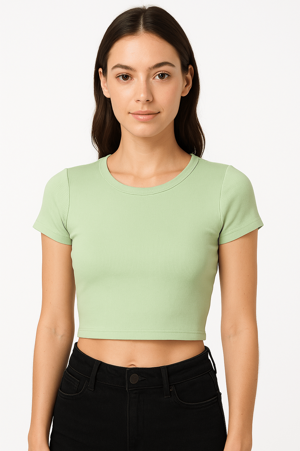     			FITRIX7 Women's Cotton Crop Top ( Green )