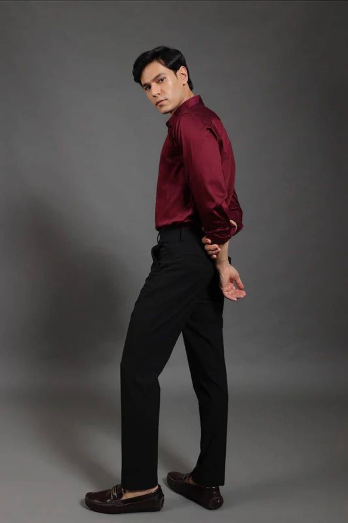 Helix Attire Satin Regular Fit Full Sleeves Men's Formal Shirt - Red ( Pack of 1 ) Helix Attire Satin Regular Fit Full Sleeves Men's Formal Shirt - Red ( Pack of 1 )