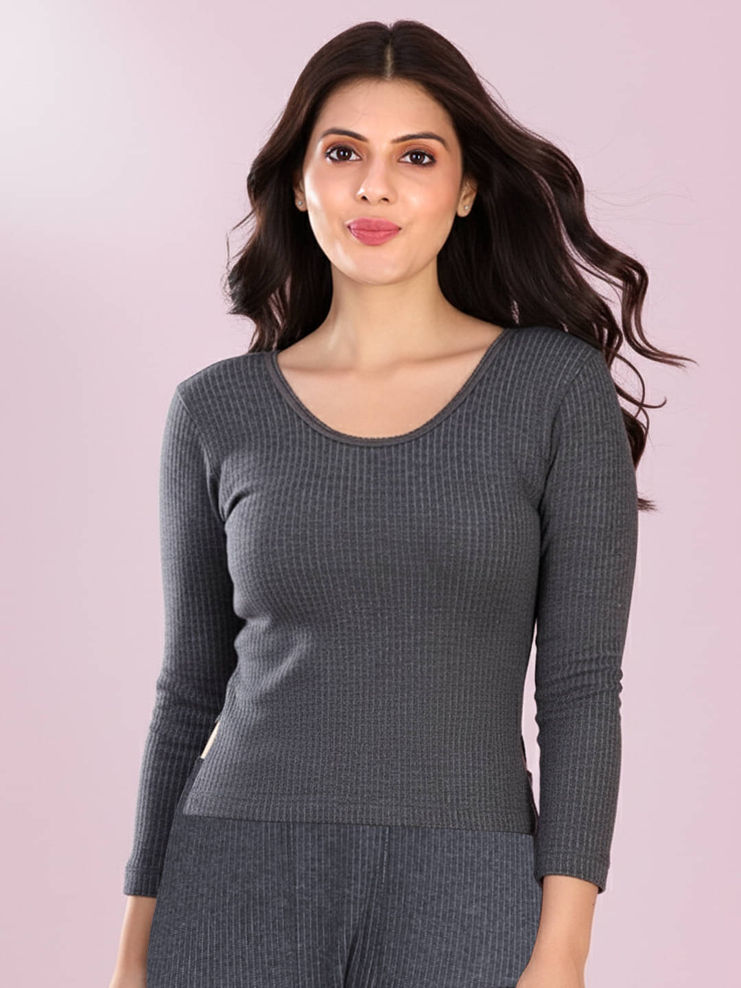     			Lux Inferno Cotton Thermal Tops ( Charcoal , Pack of 1 )