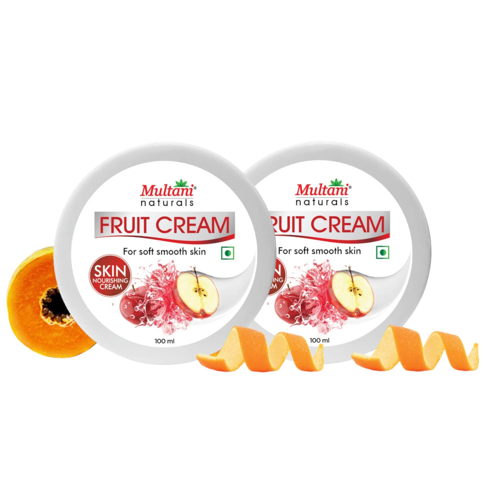     			Multani Naturals Fruit Body Lotion With Aloevera Juice & Papaya For Soft Smooth Skin,100 Ml (Pack of 2)