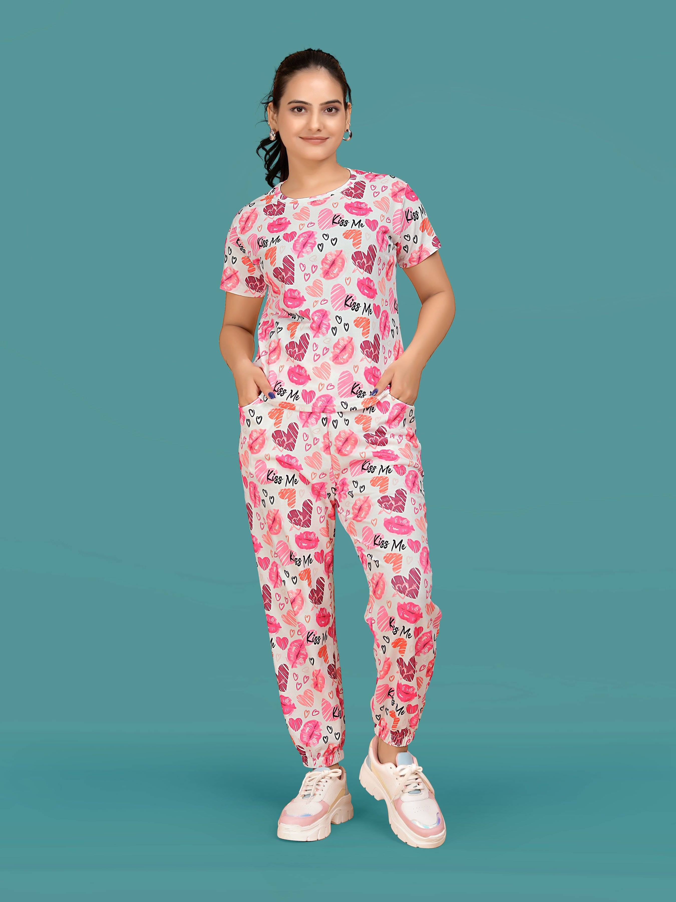     			SAKARMAA Women T-Shirt With Trousers Co-Ord Set ( Multicolor )