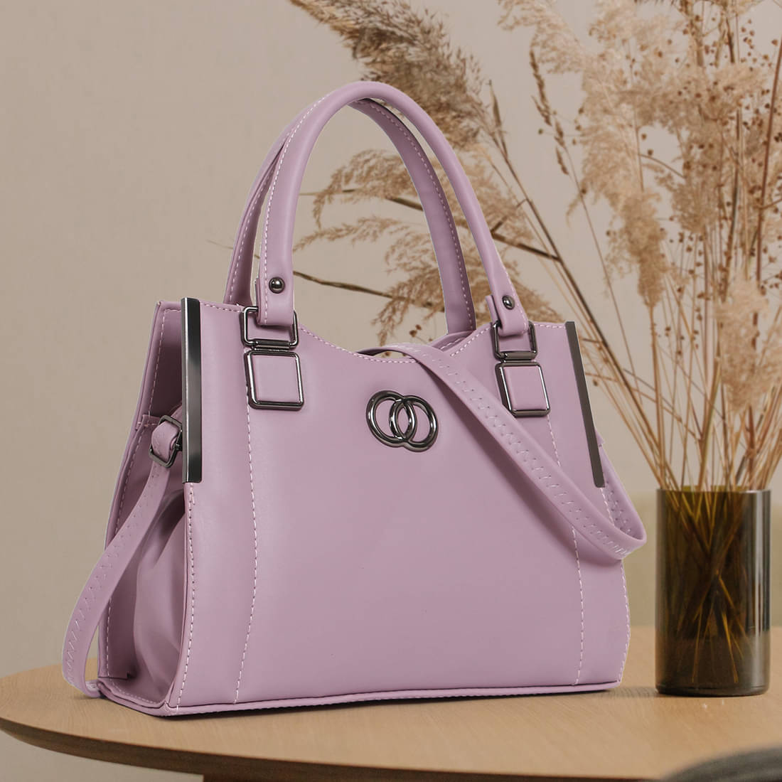     			Zaxcer Hobo Bag PU Set of 1 ( Pink )