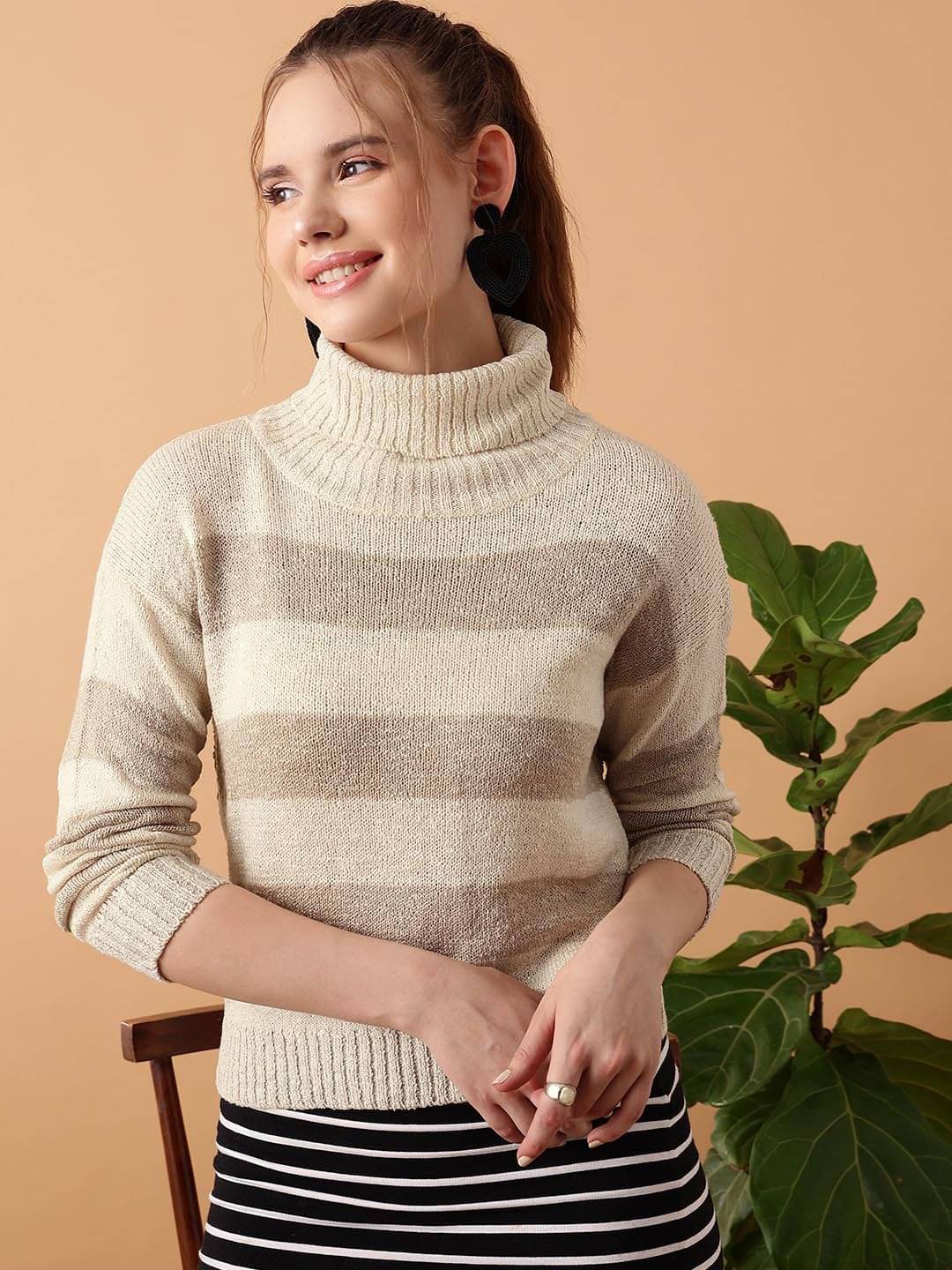 kotty Women Cotton Blend Round Neck Pullover ( Multicolor ) kotty Women Cotton Blend Round Neck Pullover ( Multicolor )