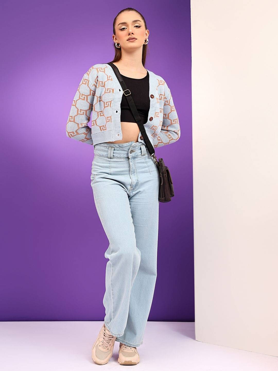 kotty Women Cotton Blend V-Neck Sweater Vest ( Multicolor ) kotty Women Cotton Blend V-Neck Sweater Vest ( Multicolor )