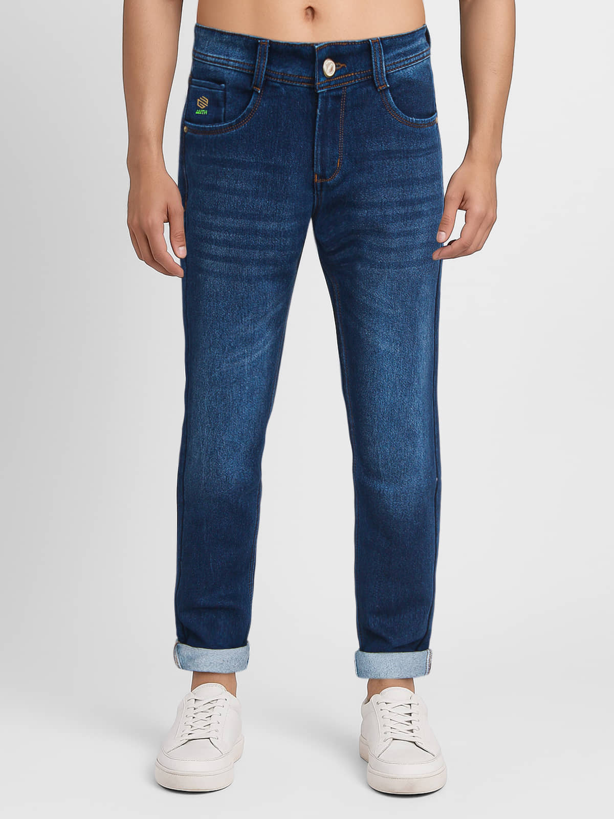 plounge Slim Fit Dyed Men's Jeans - Blue ( Pack of 1 ) - Jeans | Buy online on ZillyBuy