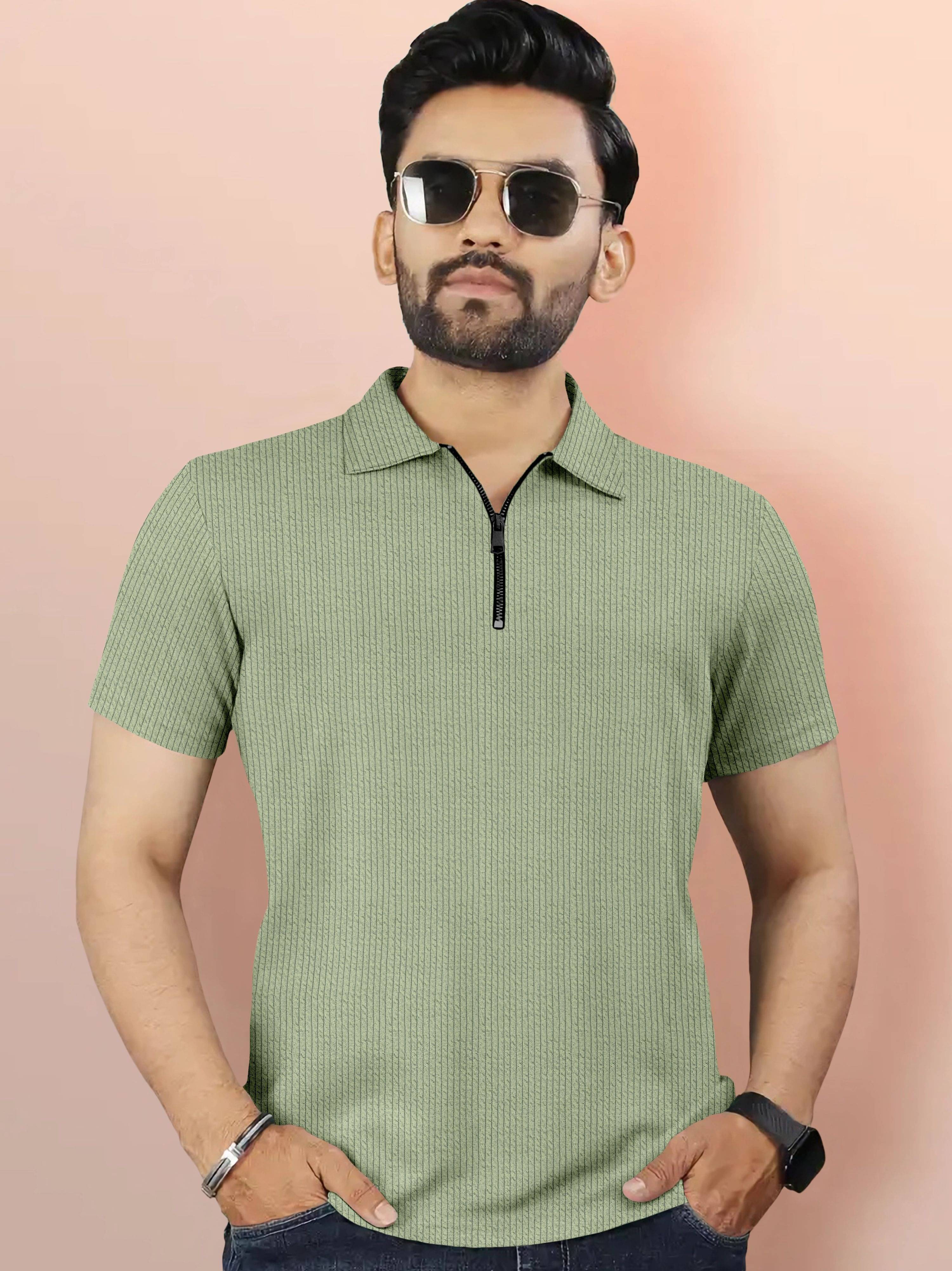     			trueoath Men Polyester Regular Fit Solid Polo T Shirt ( Light Green )