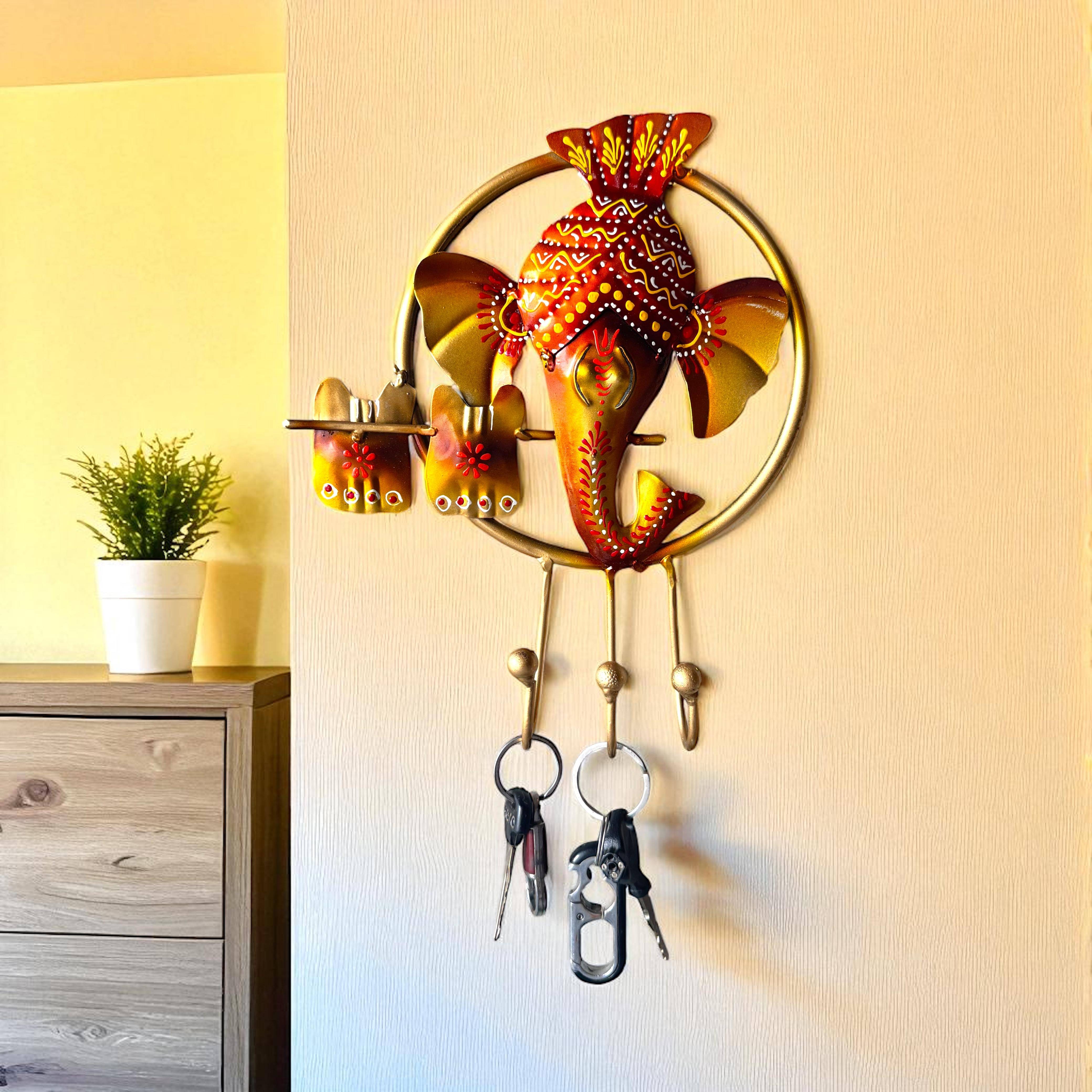     			BALAJI INC. Green Red VINAYAKA/ GANES/ GANESHA TEA LIGHT CANDLE HOLDER FOR DEWALI DECORATION, DIWALI GIFT, CORPORATE GIFT, TABLE DECOR, POOJA ROOM DECOR Black