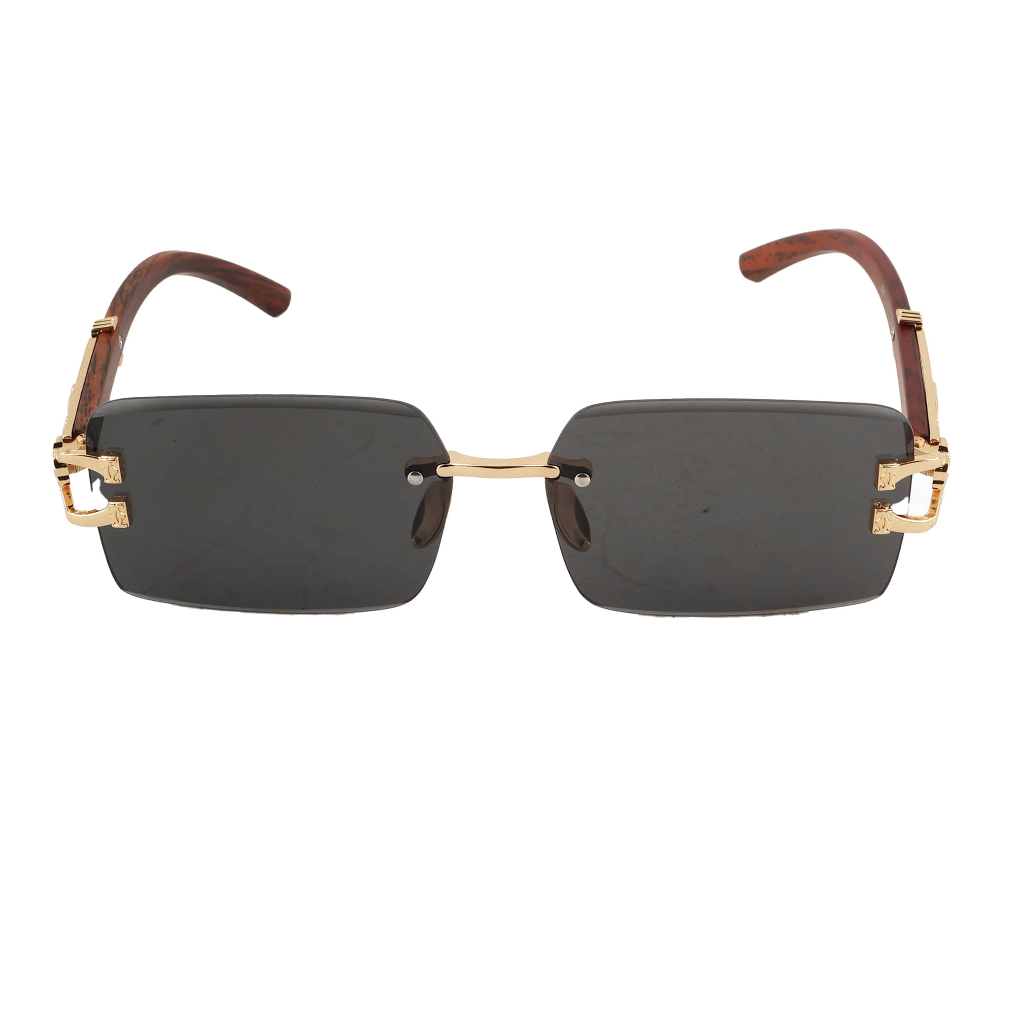     			Bayberry Gold Rectangular Sunglasses ( Pack of 1 )