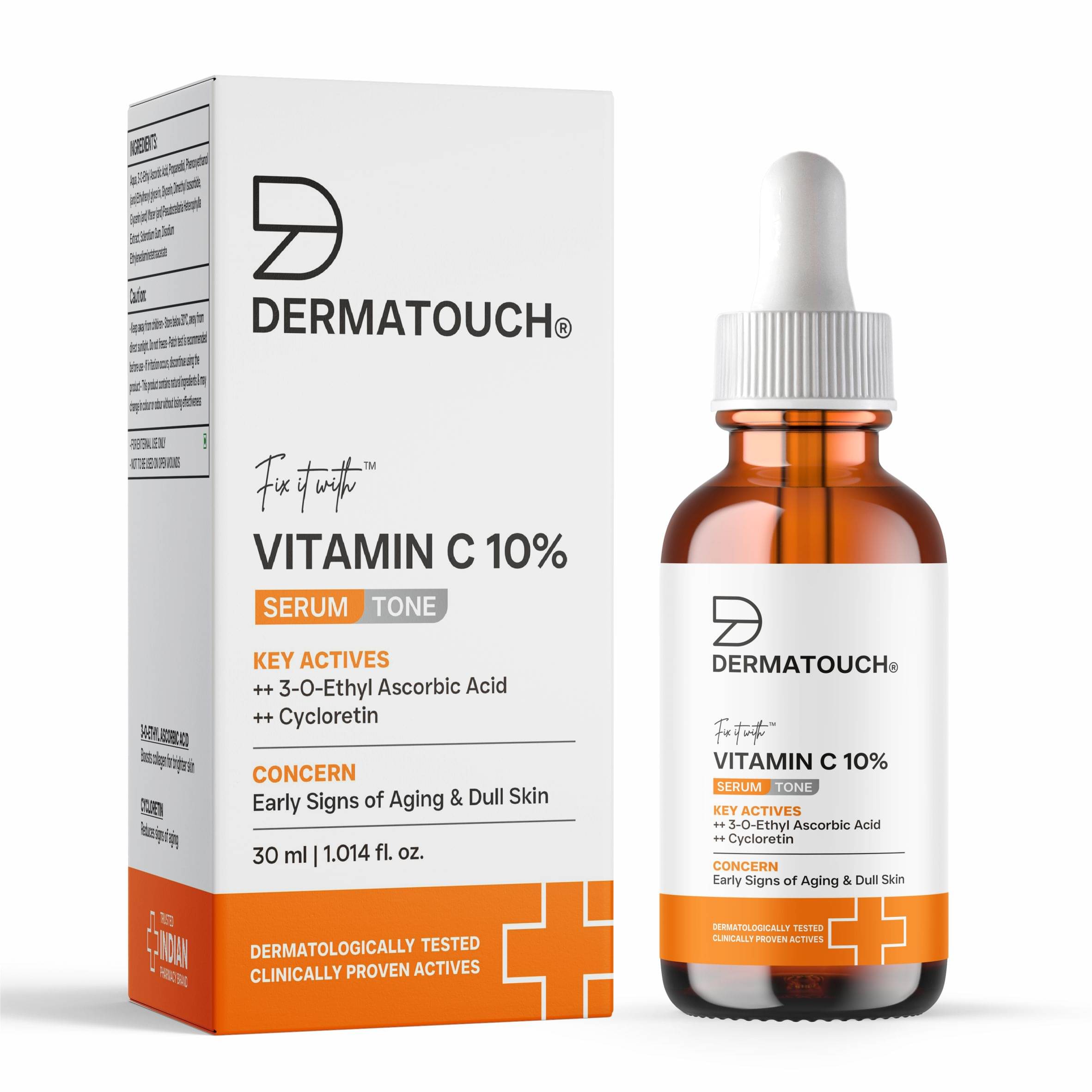 Dermatouch Vitamin C 10% Serum With Cycloretin for A Radiant, Firmed & Even-Toned Skin, 30ml Dermatouch Vitamin C 10% Serum With Cycloretin for A Radiant, Firmed & Even-Toned Skin, 30ml