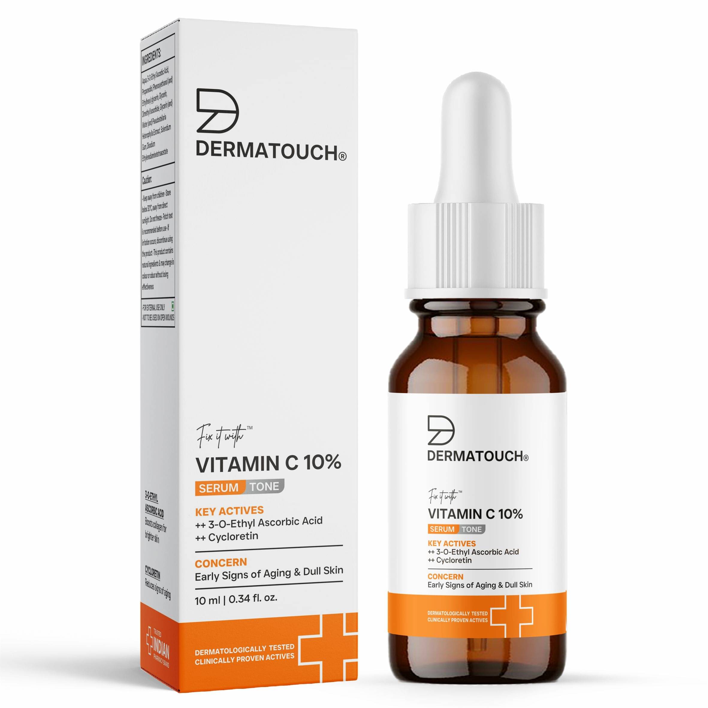 Dermatouch Vitamin C 10% Serum With Cycloretin for A Radiant, Firmed & Even-Toned Skin, 10ml Dermatouch Vitamin C 10% Serum With Cycloretin for A Radiant, Firmed & Even-Toned Skin, 10ml