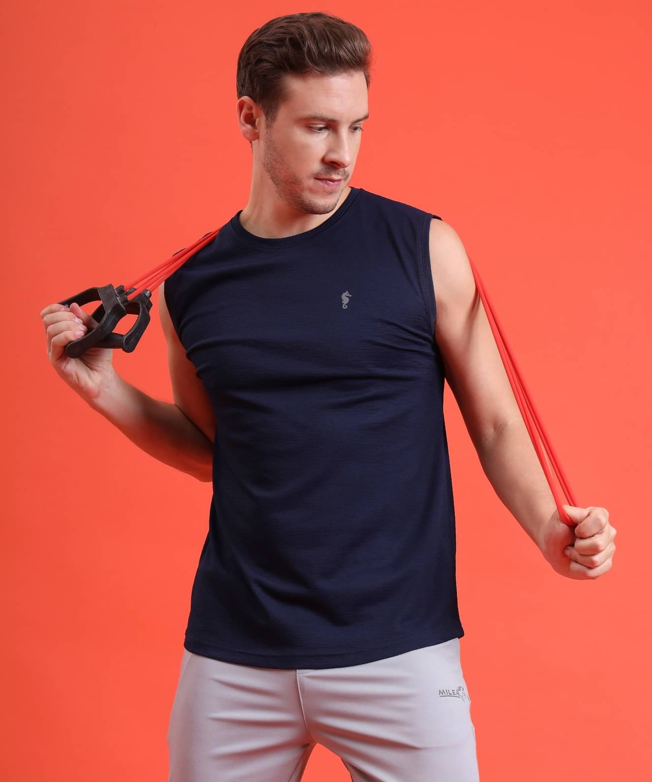 EPPE Men Polyester Slim Fit Solid T-Shirt ( Navy Blue ) EPPE Men Polyester Slim Fit Solid T-Shirt ( Navy Blue )