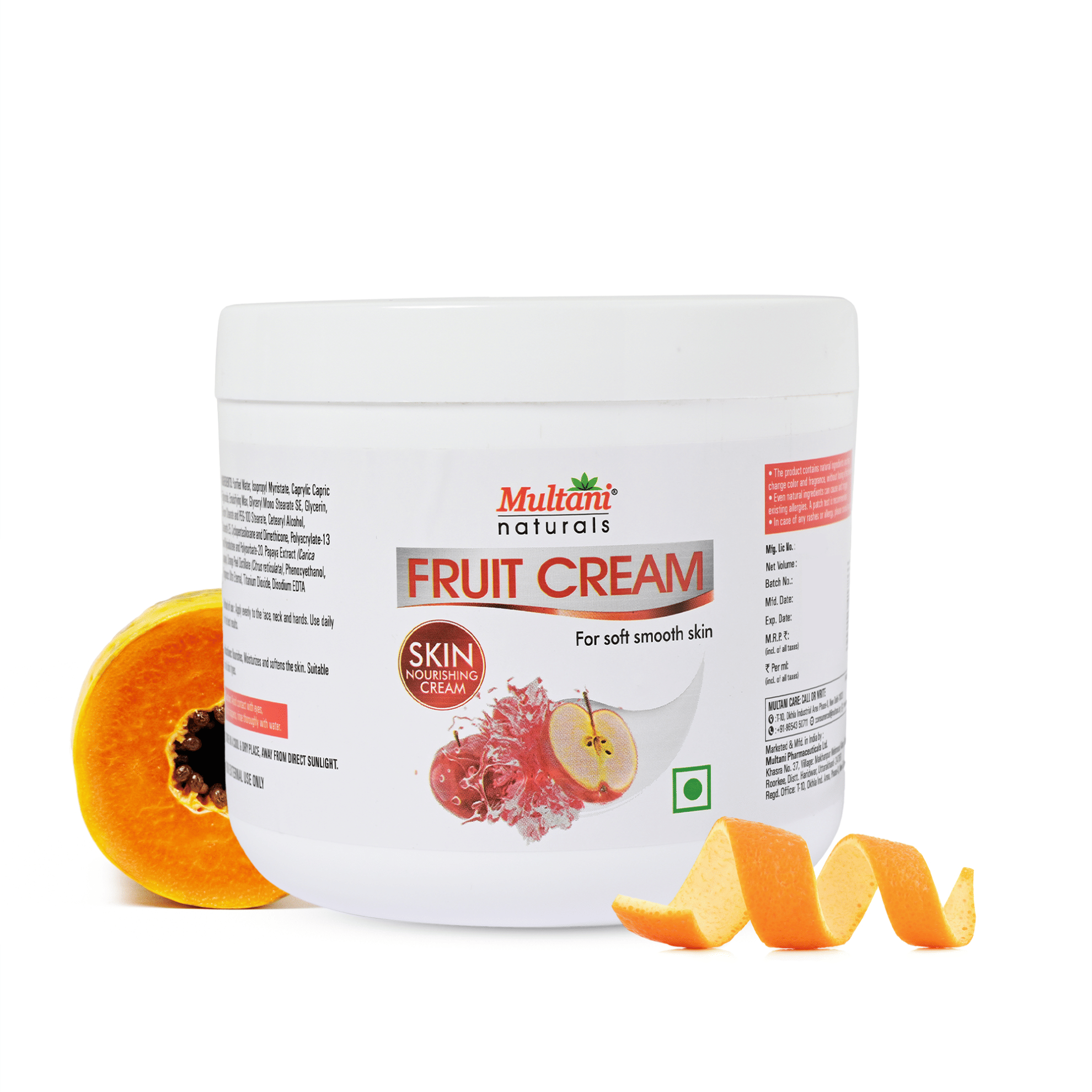     			Multani Naturals Fruit Skin Cream Quick Absorbing & Non Sticky Moisturizer Body Lotion For Soft & Glowing Skin,750 Ml