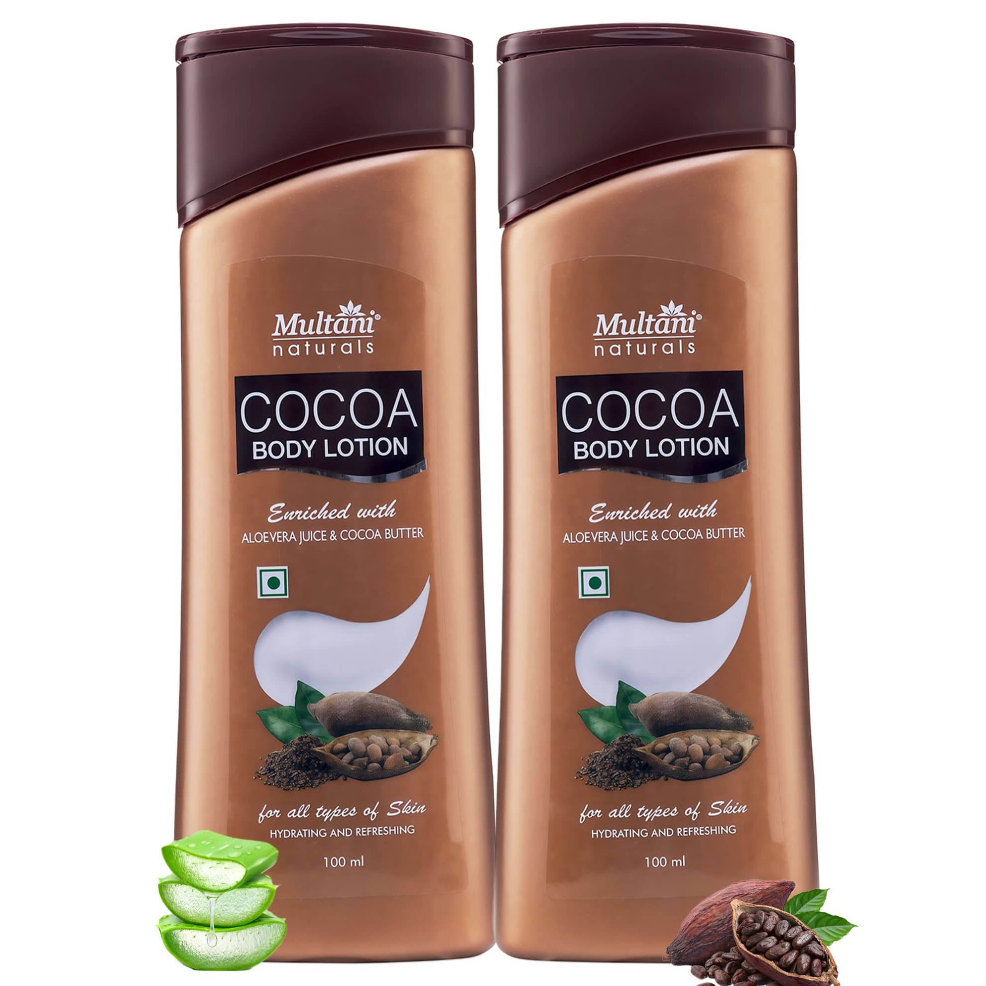 Multani Naturals Cocoa Body Lotion , 100 Ml Each (Pack of 2)