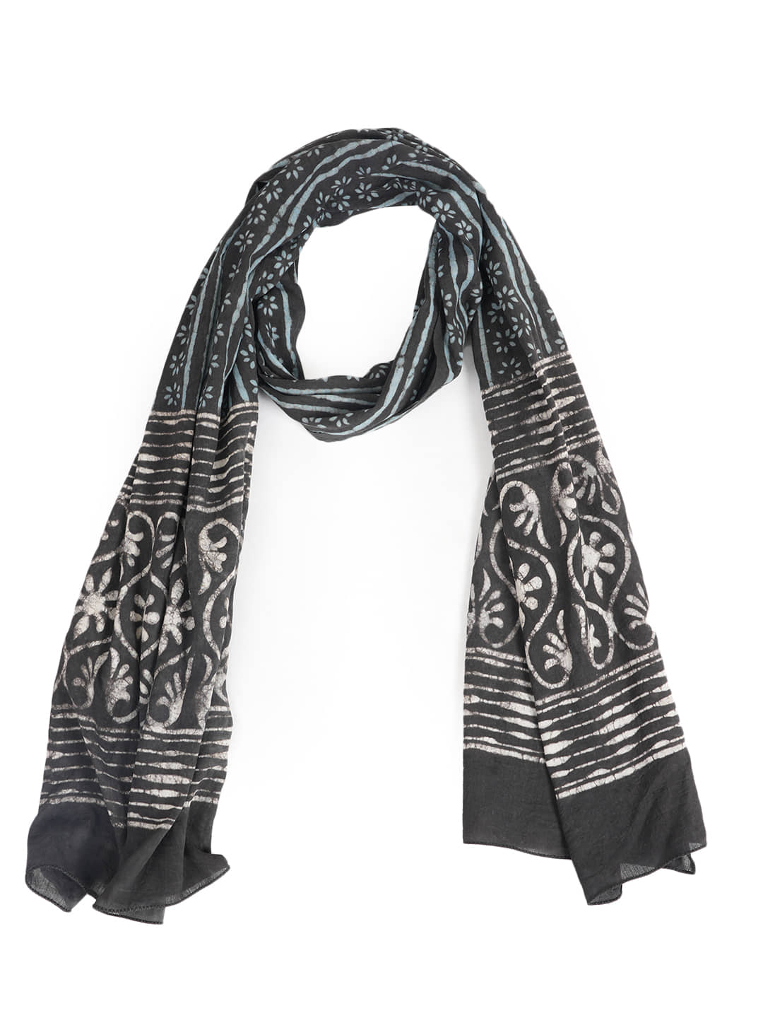 STYLE SHOES Black Cotton Blend Women's Scarf ( Pack of 1 ) - Dupattas & Shawls | Buy online on ZillyBuy