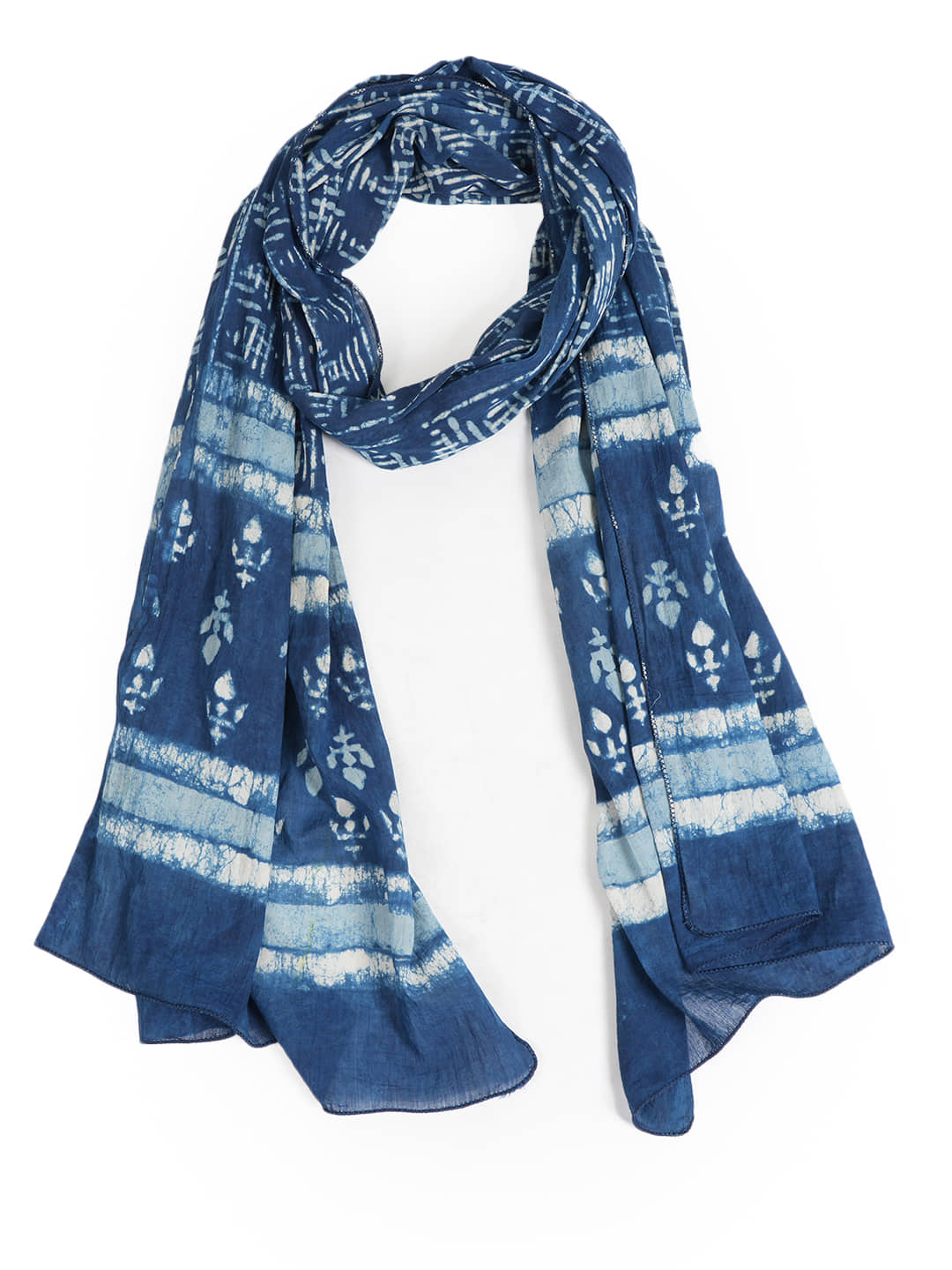 STYLE SHOES Blue Cotton Blend Women's Scarf ( Pack of 1 ) - Dupattas & Shawls | Buy online on ZillyBuy