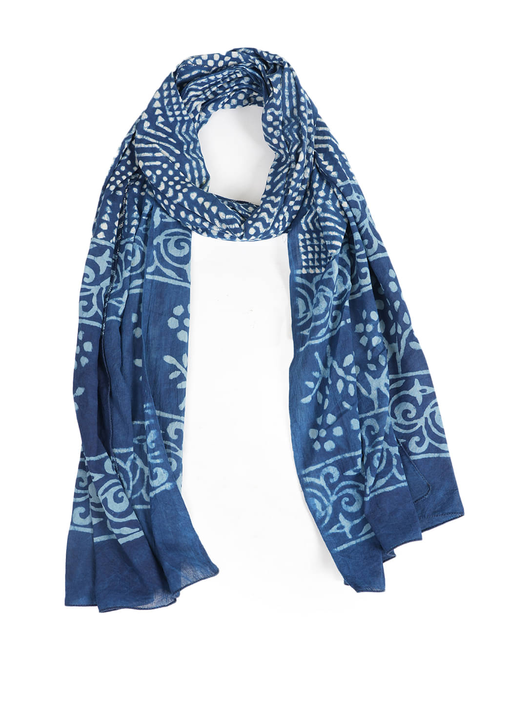     			STYLE SHOES Blue Cotton Blend Women's Scarf ( Pack of 1 )