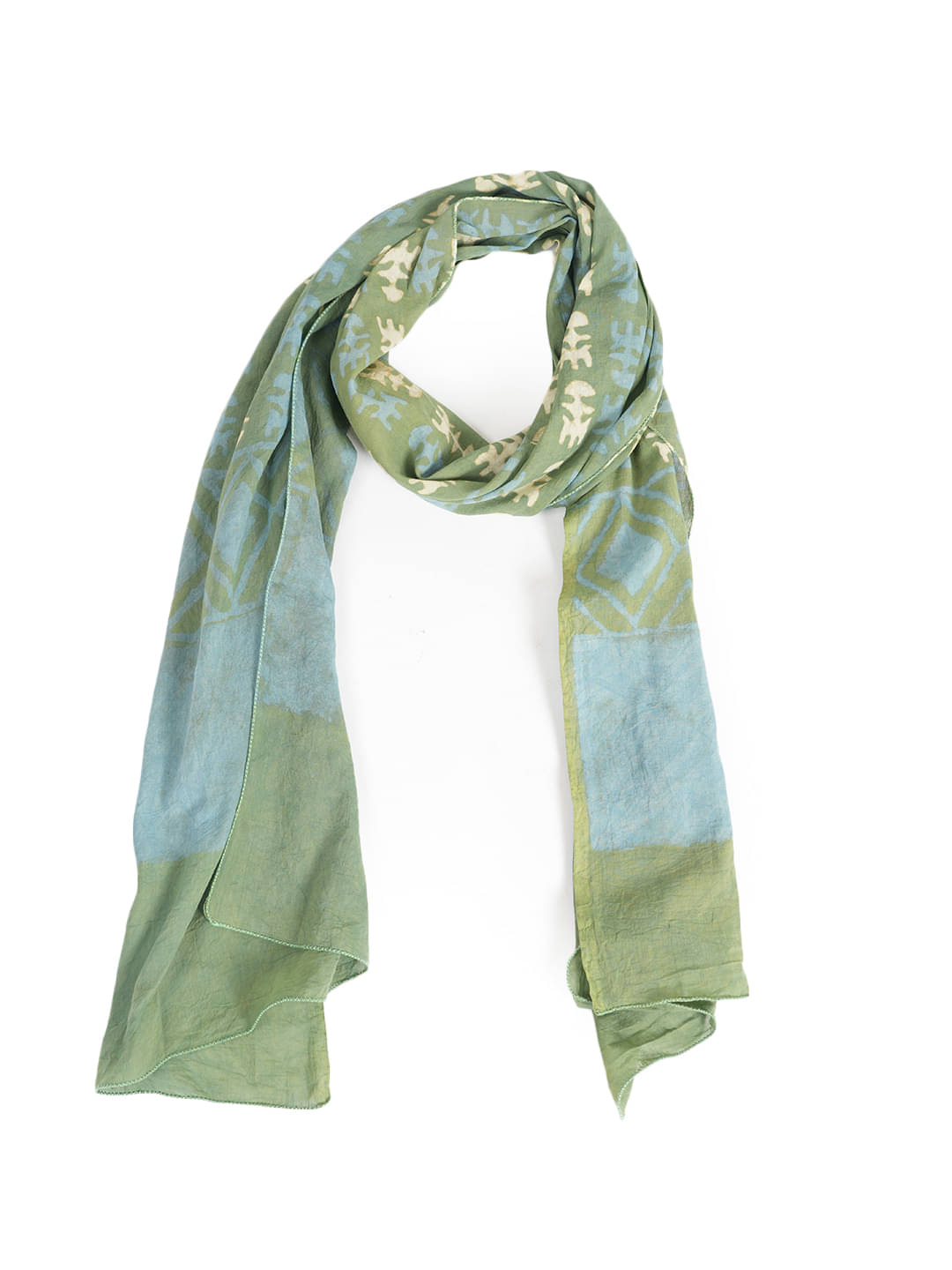     			STYLE SHOES Green Cotton Blend Women's Scarf ( Pack of 1 )