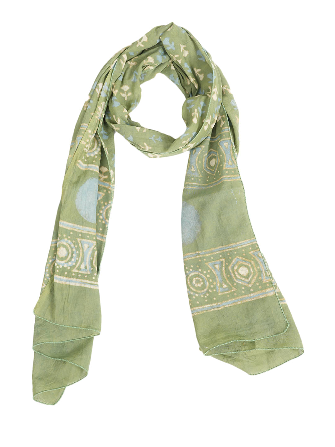     			STYLE SHOES Green Cotton Blend Women's Scarf ( Pack of 1 )